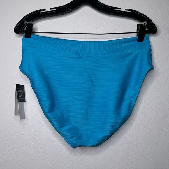 SALT + COVE Womens Size XL Ribbed V-Waist Bikini Bottoms in Aqua - Picture 4 of 8